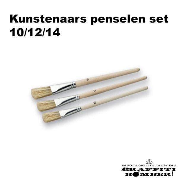 Set Kunstenaars Penselen 3 stuks 82610299