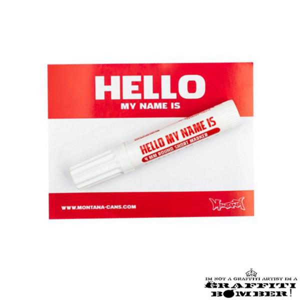 Stickers “Hello My Name Is” 9×12 cm Rood met marker