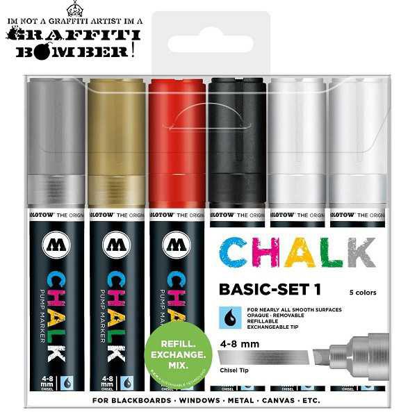 Molotow Chalk/krijt markers set basis TI50903201