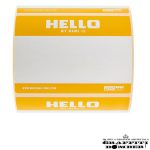 Stickers “Hello My Name Is” 9×12 cm Oranje